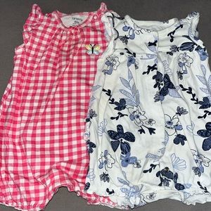 Carter’s 6 Month Summer Sleeveless Rompers